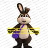 Brown Bunny Rabbit Mascot Costume Adult Cartoon Character Outfit Suit Opening And Closing Marketing Promotions zz77542415