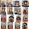 Inverno Carino Donna Teddy Bear Beanie Cappelli Hip-Hop Orecchie da orso dolce Protezione per le orecchie Berretti lavorati a maglia caldi con corda 16 colori M191L