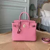 Platina bk echte handtassen leer 2024 handtas roze togo top hoog sense stevige kleur messenger tas grote capaciteit