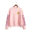 남자의 후드 quackity merch 대형 남자 긴 소매 turtleneck 스웨트 셔츠 캐주얼 풀오버 후드 재킷 힙합 스트리트웨어