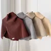 Sciarpe Inverno Lavoro a maglia Colletto falso Diviso Collo alto Avvolge Dolcevita Fessura Solido Fazzoletto di lana Pullover lavorato a maglia Sciarpa spessa