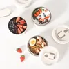 Boîtes à déjeuner Boîte à déjeuner thermique Portable Style japonais Bento boîte à déjeuner récipient alimentaire étanche four à micro-ondes vaisselle pour étudiants 231017