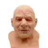 Halloween Oude Man Masker Latex Cosplay Party Realistische Volgelaatsmaskers Hoofddeksel
