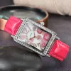 여성용 손목 시계 2023 New Womens Watches 3 바늘 쿼츠 시계 최고의 럭셔리 브랜드 가죽 스트랩 레이디 패션 다이아몬드 시계 FM 최고 품질의 스틸