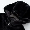 Kvinnors jackor vinter faux päls jacka kvinnor kort kappa värme mode gotisk casual svart huva utkläder överdimensionerade rockar