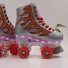 Inline-Rollschuhe Großhandel Kinder Glitter Flashing Patines 4 Wheels Skate-Schuhe für Mädchen 231016