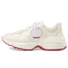 Luksusowa platforma Casual Shoes Designer Rhyton Sneakers Treakers Cout Shoe Strawberry Beige Women Men Sneaker 34-45