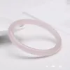 Bangle Natural Pink Jade Women Fine Jewelry Accessories Genuine Chinese Hetian Jades Nephrite Thin Round Bangles Bracelets