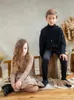 Cardigan Kids Swegents Childre Thebled Entlect Boys Girls Wool Wool Knit تحت Topscardigan سراويل الأطفال الأخ الأخ