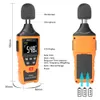 Bullermätare Protmex PT622B -brusmätare Ljudnivå Mätare Portable Digital Audio Decibel Sound Level Tester Monitor DB Meter 231017