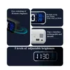 Desk Table Clocks Music Alarm Clock Temperature Humidity Voice Control/Alaways On Table Clock Dual Alarm Wall Rechargeable Digital LED Clocks 231017