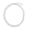 Girocolli 2021 Della Boemia Naturale Puka Borsette Colore Bianco Chip Irregolare Della Collana Del Choker per Le Donne Degli Uomini Collares De Moda Kolye221F