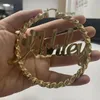 Hoop Huggie Name Name Occons Personalized Terction Mustical Gold Gold Stainless Steel Twist Twist Adring for Women Girls 231016