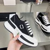 Chanells White Designer Channel Womens Chaannel Chaussures épais Cclys Matching Black Suede Round Head Casual Shoes Fall Shoes American Sports