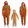 Cosplay Holiday Christmas Gingerbread Man Cosplay Costume Adult Child Jumpsuit Anime Hallowen Carnival Party Role Play Suit