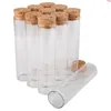 24pcs 60ml taille 30 * 120mm tube à essai avec bouchon en liège bouteilles d'épices conteneur pots flacons bricolage artisanat quantité Rsuxa