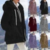 Frauen Hoodies Winter Mode Mantel Lässig Mit Kapuze Zipper Damen Kleidung Kaschmir Herbst Frauen Fleece Jacke Einfarbig Mäntel