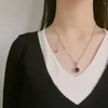 Anhänger Halsketten Frau Geometrische Halskette Kupfer Schlüsselbein Ketten Hals Dekor Damen Schmuck Für Dating Schmuck