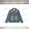 Xinxinbuy hommes designer manteau veste plaid lettre jacquard tissu denim ensembles manches longues femmes rouge noir bleu marron XS-XL