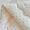 Couettes d'hiver en mousseline de coton thermique pour bébé, couette matelassée confortable avec doublure à pois, couverture douce pour bébé avec remplissage 231017