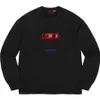 80wo Designer Hoodie Suprennes 22fw Box Crewneck Printed Velvet Sweater Letter Round Neck Long Sleeve Pullover Fashion Street