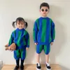 Pullover koreańskie odzież dla dzieci jesień dziewczęta chłopcy kontrast kolor SWEATE SWEAT BROTETIDE Brother and Siostry pasujący do 231017