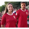 23 24 Gerçek Murcia Futbol Formaları Rubio Rodrigo 2023 2024 Leon Carrillo Gonzalez Kırmızı Ev Futbol Gömlek Erkek Üniformaları