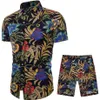 Mode-heren zomer designer pakken strand kust vakantie shirts shorts kleding sets 2 stuks bloemen trainingspakken269s