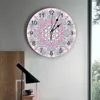 Relógios de parede tradicional rosa relógio moderno design adesivos decoração de casa sala de estar digital quarto relógio
