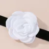 Halsband, Retro-Handarbeit, große Blumen-Halskette, eleganter Kragen, böhmische, übertriebene Stoffbindung, Schlüsselbeinkette