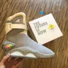 2024 TOP Ritorno al futuro Lacci automatici Air Mag Sneakers Scarpe led di Marty Mcfly Ritorno al futuro Glow In Dark Grey Mcflys US7-12