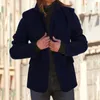 Damenjacken Vintage verdicken Mantel Frauen Winter unten Reverskragen Langarm gepolsterte Lederjacke Schaffell kurze Wolle