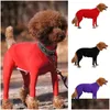 Hundkläder Post Operativt skydd Långärmar Bodysuit Jumpsuit för hundar Collar Alternativ Home Garden Pet Supplies Dh2ne