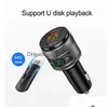 Jajabor Bluetooth 5.0 Araba Kiti Eller FM Verici Müzik Mp3 çalar çift USB QC3.0 Hızlı Şarj Desteği U Disk Oynatma C57 DROP DEL