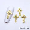 Nagelkonstdekorationer 10 PCSPACK AV Luxury Cross Jewelry Diy Shiny Zircon Diamond Rhinestone Charm för tillbehör leveranser 231017