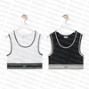 Femmes Tricots Top Designer Sport Crop Tops Tricoté Débardeurs Sans Manches Respirant Recadrée Tee Yoga T Shirt301z