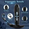 Vibrators HESEKS Telescopic Dildo Anal Vibrator Male Prostate Massager Delay Ejaculation Penis Ring Butt Plug Sex Toys for Men Gay Masturb 231017