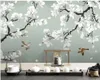 Wallpapers Aangepaste Muurschildering 3d Po Behang Magnolia handgeschilderde Bloemen En Vogels Home Decor Woonkamer Voor Muur 3 D In Rolls