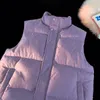 Giacche da uomo Giacca invernale da uomo Tinta unita Gilet in cotone Gilet Gilet da donna Unisex Gilet con colletto in piedi Abbigliamento da strada coreano