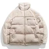 Parka da uomo in piumino invernale in lana d'agnello patchwork da uomo High Street casual spesso caldo giacca in cotone college da donna sciolto color block Windbrer 231017