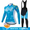 Jersey à vélo set set pro équipe 2023 Uniforme cycle de la route vélo d'hiver Vêtements thermiques Vêtements sportifs de sports de sport Mtb Male Vêtements courts 231017