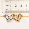 18K Gold Plated Necklace Luxury Brand Designers Love Letter Charm Women Rostfritt stål Necklace Wedding Party Jewelery Gift Y23395