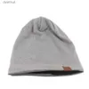 Beanie/Skull Caps Fashion Bonnet Hat For Men and Women Höst stickade fast färgskallar, mössor Spring Casual Soft Turban Hats Hip Hop Beaniel231017