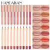 Lápis labiais 2pcsset Matte Velvet Lip Gloss Lip Liner Lápis 2 em 1 À Prova D 'Água Duradouro Líquido Batom Lip Liner Contorno Maquiagem 12 Cores 231016