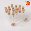 2ml Mini Glass Bottles Pendants With Cork or Rubber Stopper Small Bottle Decoration Crafts Vials Jars Gift DIY 100pcsgood qty Kmnph