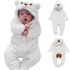 Set di abbigliamento 012 Mesi nati Neonato Ragazza Bambini Orso Pagliaccetto con cappuccio Tuta Tutina Abbigliamento Abiti Manica lunga Tutina Outfit 231016