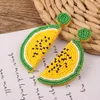 Dangle Earrings Pastoral Handicraft Summer Fruit Watermelon Lemon Dragon Premium Bohemian Rice Pearl