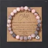 Strand Natural Stone Pink Zebra Beads Bracelet 8mm Rose Quartzs Crystal Couples Bracelets For Women Girlfriend Love Heart Jewelry Gift