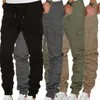 Męskie joggery elastyczne talii spodnie robocze chino spodni męski w stylu swobodnym joggery spodnie dna UK285M