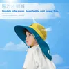 Caps Hats Kocotree Wide Brim Children Sun Hat Kids Panama Cap Summer Beach Girls Travel Outdoor Fashion Cute Dinosaur Boy Casual Hats 231017